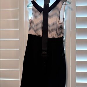 Black & White Chevron Sheath Dress